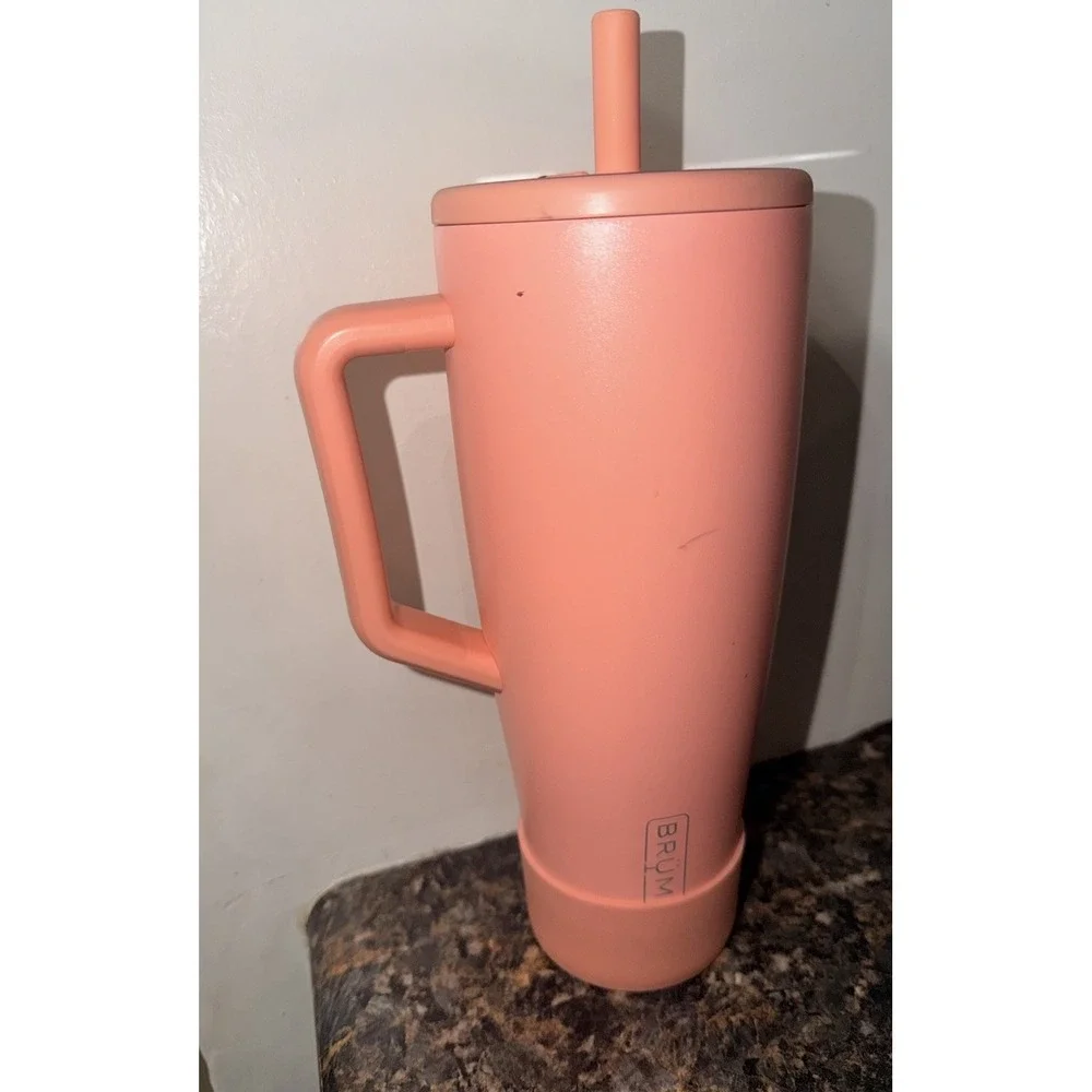 Brumate Era Tumbler Leakproof Straw 40oz Peach Coral Mug Travel Cup Insulated